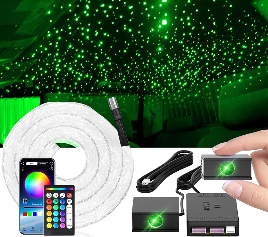 Split Starlight Headliner Kit - 800pcs 0.02in 4.9ft Fiber Optic